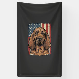 Lona Perro Sabueso Patriótico Arte de la Bandera Americ