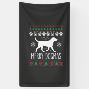 Lona Perro Vector de Navidad de Dogmas Alegres