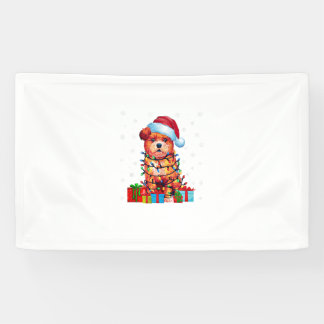 Lona Perro Zuchon Nochebuena fea alumbra a perro de San