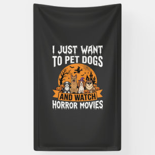 Lona Perros divertidos de Halloween vectores de películ
