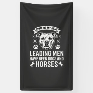 Lona Perros y caballos liderando hombres