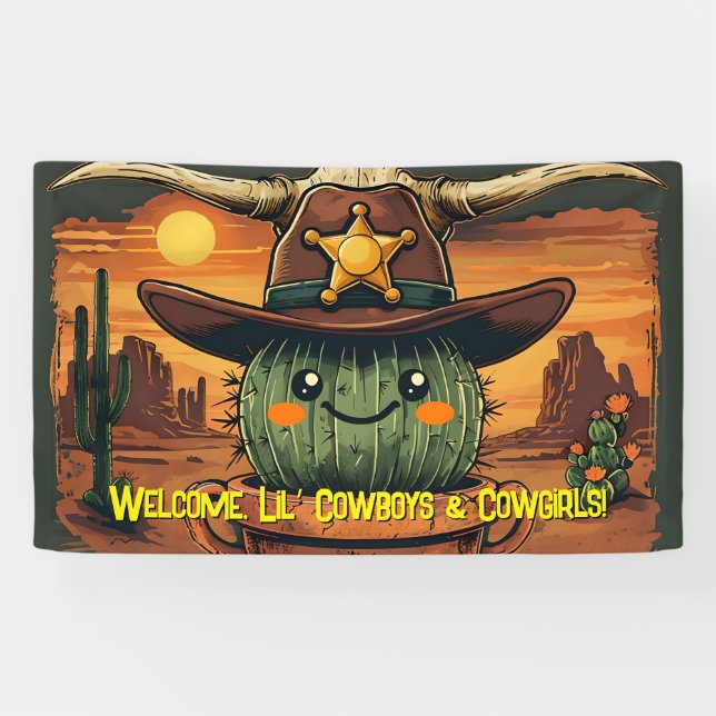 Lona Personaje del Sheriff Spike-Cactus (Horizontal)