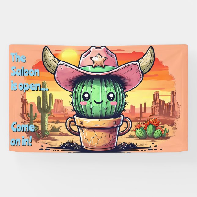 Lona Personaje del Sheriff Spike-Cottoncandy Cactus (Horizontal)