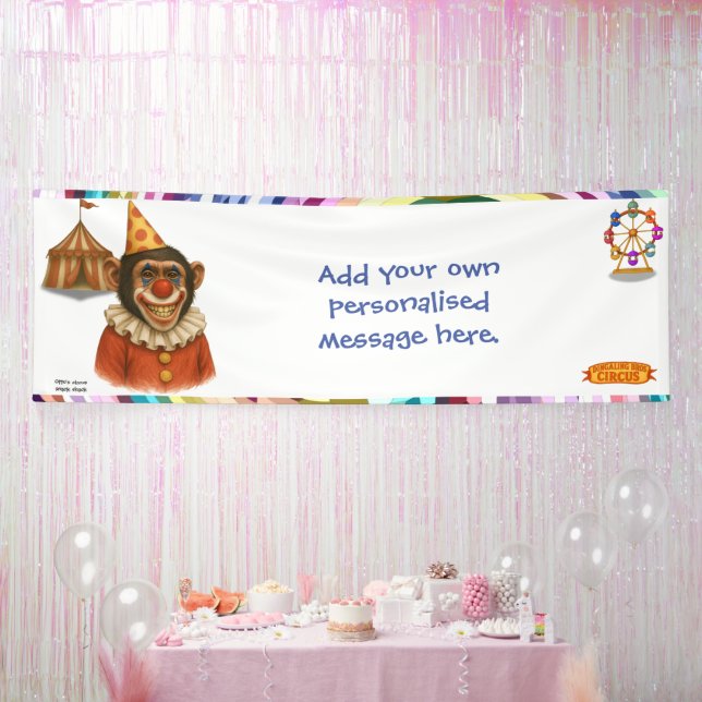 Lona Personalise: Chester the chimp clown (Fiesta)