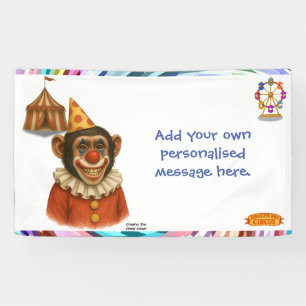 Lona Personaliza: Chester el payaso chimpancé