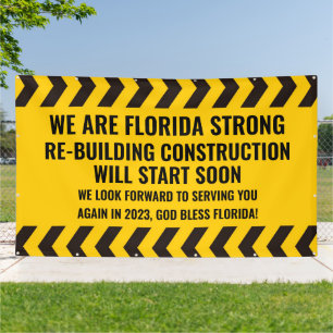 Lona Personaliza Construcción Fuertes Estamos en Florid