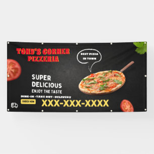 Lona Personaliza el negocio de pizzería grande