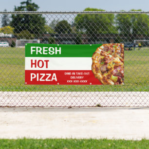 Lona Personaliza Pizzería Pizza de la Bandera Italiana