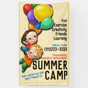 Lona Personalizable del cuidado de niños del campament