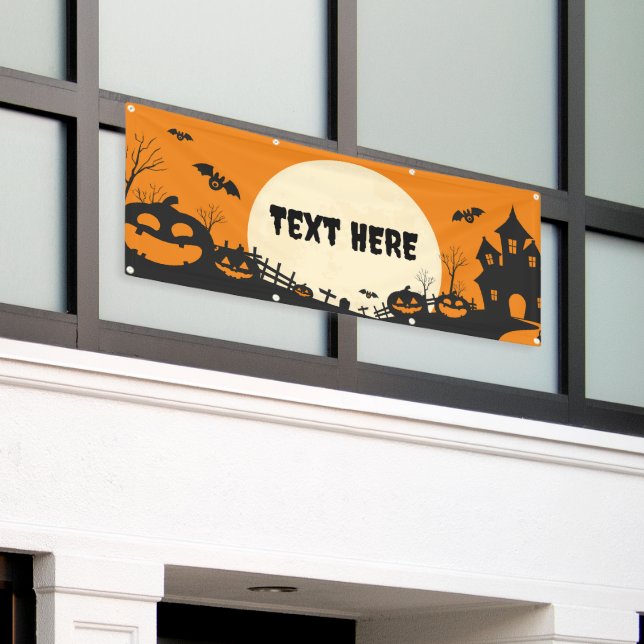 Lona Personalizable Halloween (Edificio exterior)