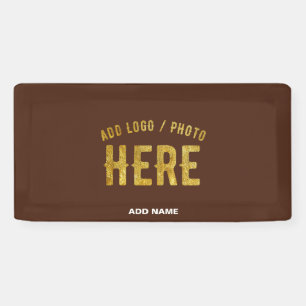 LONA PERSONALIZABLE MODERNO ELEGANTE BROWN VERIFICADO M