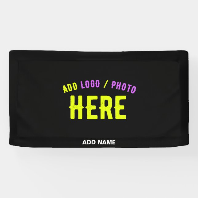 LONA PERSONALIZABLE MODERNO ESTILO NEGRO VERIFICADO MAR (Horizontal)