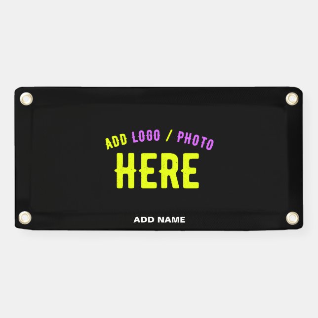 LONA PERSONALIZABLE MODERNO ESTILO NEGRO VERIFICADO MAR (Horizontal)