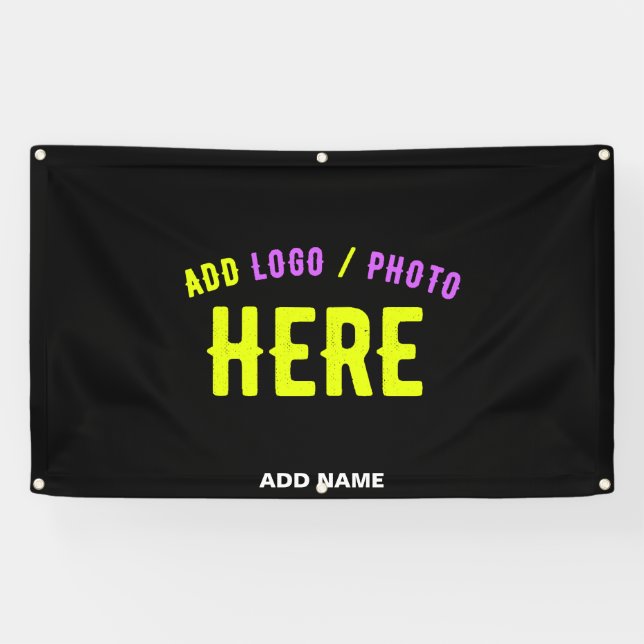 LONA PERSONALIZABLE MODERNO ESTILO NEGRO VERIFICADO MAR (Horizontal)
