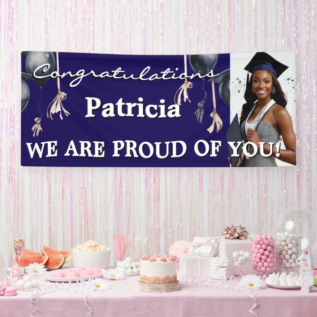 Lona Personalización - Banner de diseño de graduación s (Fiesta)
