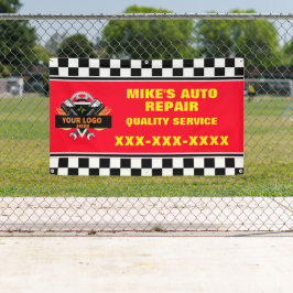 Lona Personalización de la tienda de reparación automát