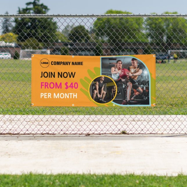 Lona personalizada de publicidad de gimnasio al ai (In situ)