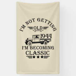 Lona Personalizada fiesta de cumpleaños 80 vintage