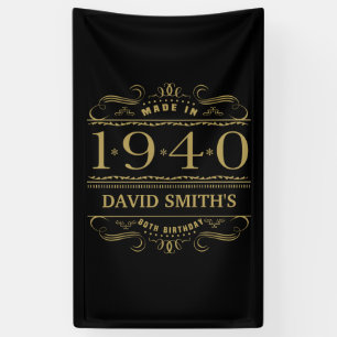 Lona Personalizado 1940 80º cumpleaños