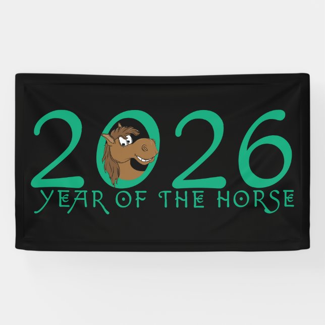Lona Personalizado 2026 Año Nuevo chino del caballo (Horizontal)