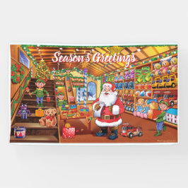 Lona Personalizado 5' x 3' Navidades vinilo Banner Sant