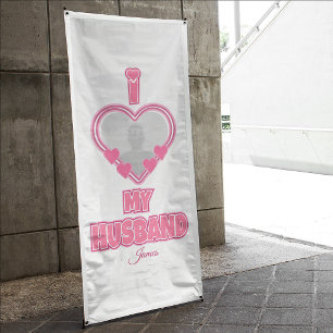 Lona Personalizado Amo a mi esposo – Agregar foto y nom