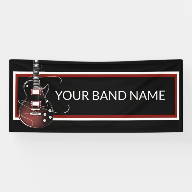 Lona Personalizado Banda Merch Concierto de Música Rock (Horizontal)