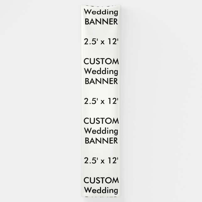 Lona Personalizado boda Banner 2,5' x 12' (Vertical)
