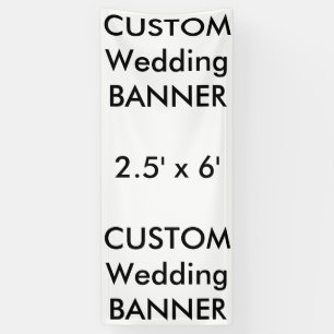 Lona Personalizado boda Banner 2,5' x 6'
