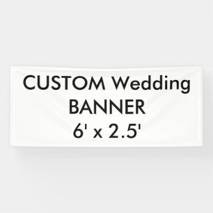 Lona Personalizado boda Banner 6' x 2,5'