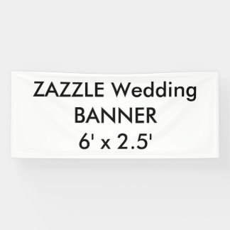 Lona Personalizado boda Banner 6' x 2,5'