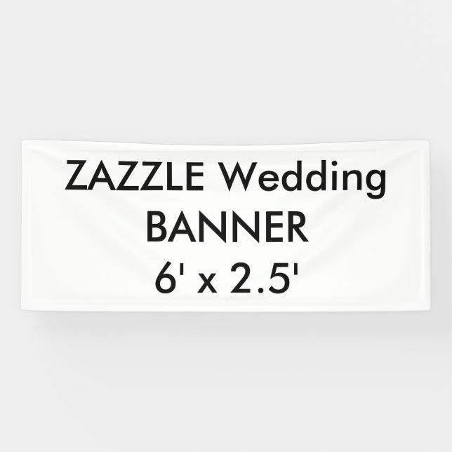 Lona Personalizado boda Banner 6' x 2,5' (Horizontal)