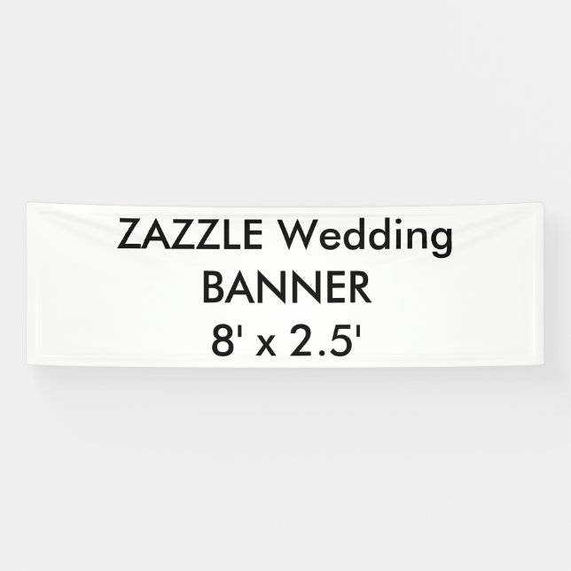 Lona Personalizado boda Banner 8' x 2,5' (Horizontal)