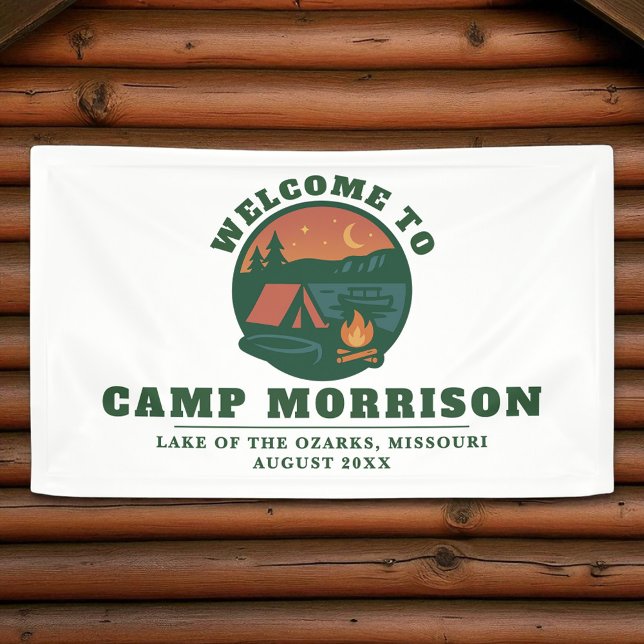 Lona Personalizado Camp Bachelorette Party Lake Trip (Subido por el creador)