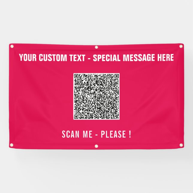 Lona Personalizado Código QR Explorar información Banne (Horizontal)