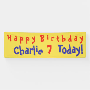 Lona Personalizado con nombre y edad. Fiesta infantil