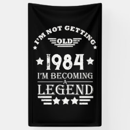 Lona Personalizado cuarenta fiesta vintage de 40 años