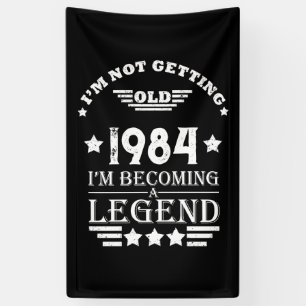 Lona Personalizado cuarenta fiesta vintage de 40 años