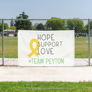 Lona personalizado de apoyo al cáncer infantil Banner O