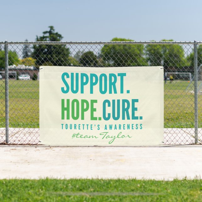 Lona personalizado de apoyo de tourette esperanza cura  (in situ)