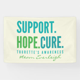 Lona personalizado de apoyo de tourette esperanza cura 