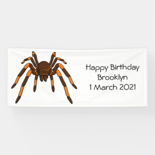 Lona Personalizado de araña tarántula arenosa marrón y 
