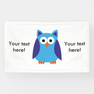 Lona Personalizado de búho azul