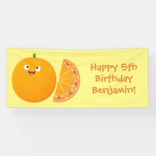 Lona Personalizado de cítricos de feliz naranja