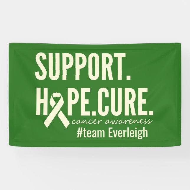 Lona personalizado de concienciación sobre el cáncer. N (Horizontal)