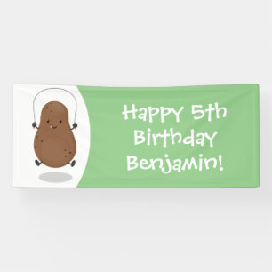 Lona Personalizado de cuerda de saltar de patata feliz