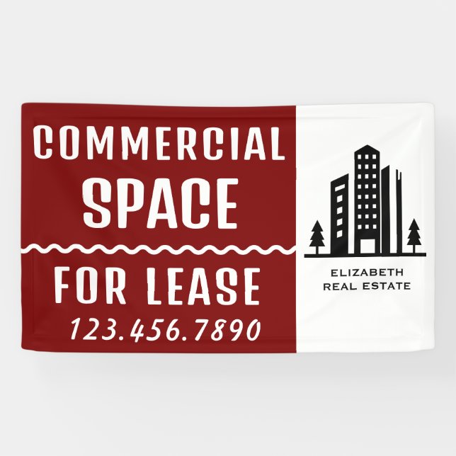 Lona Personalizado de espacio comercial para profesiona (Horizontal)