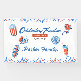 Lona Personalizado de familia 4 de julio Fiesta