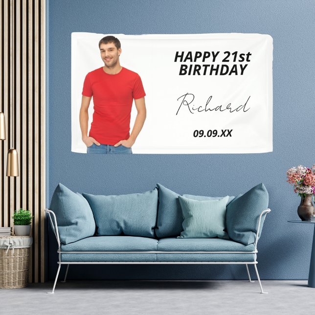 Lona Personalizado de fiesta de cumpleaños foto hombre  (Subido por el creador)
