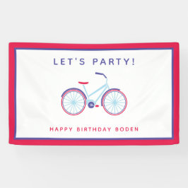 Lona Personalizado de fiesta de cumpleaños para bicicle